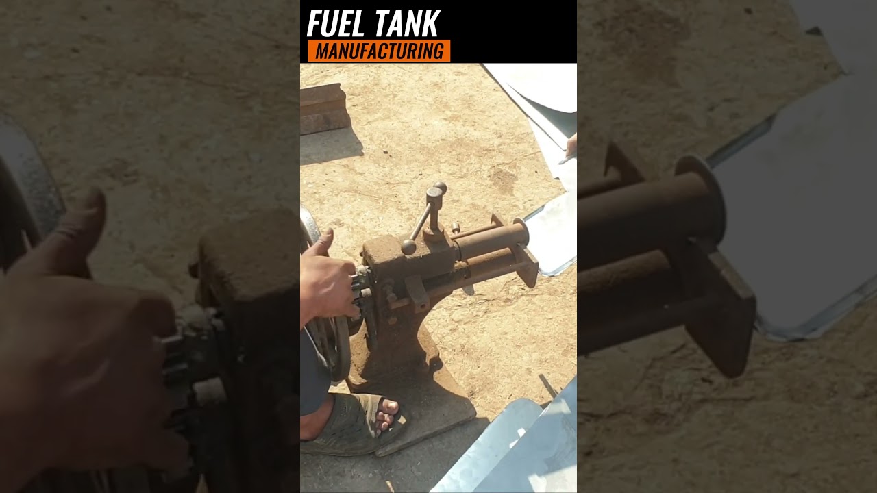 Preparing metal sheets for willy jeep fuel tank 