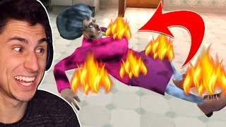 I SET HER ON FIRE! | Scary Teacher 3D
