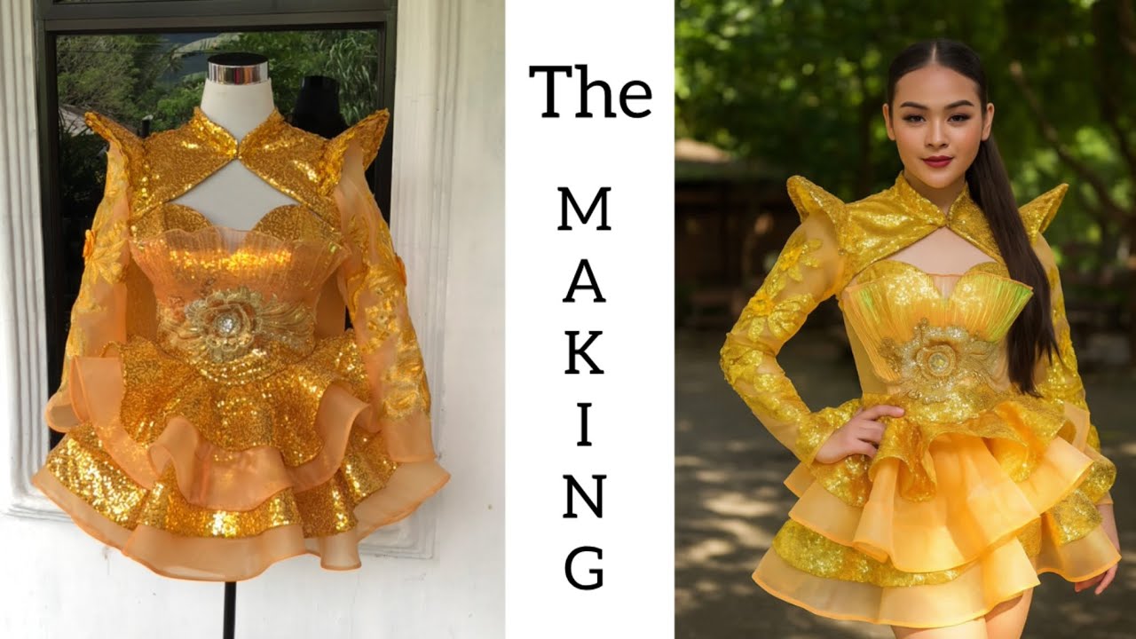 The Making | Gold Majorette Dress | DBC Uniform