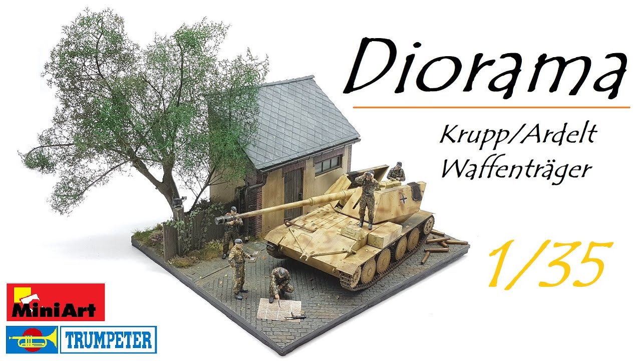 Krupp/Ardelt Waffenträger Diorama 1946 - 1/35 -  Trumpeter / MiniArt - "What If"