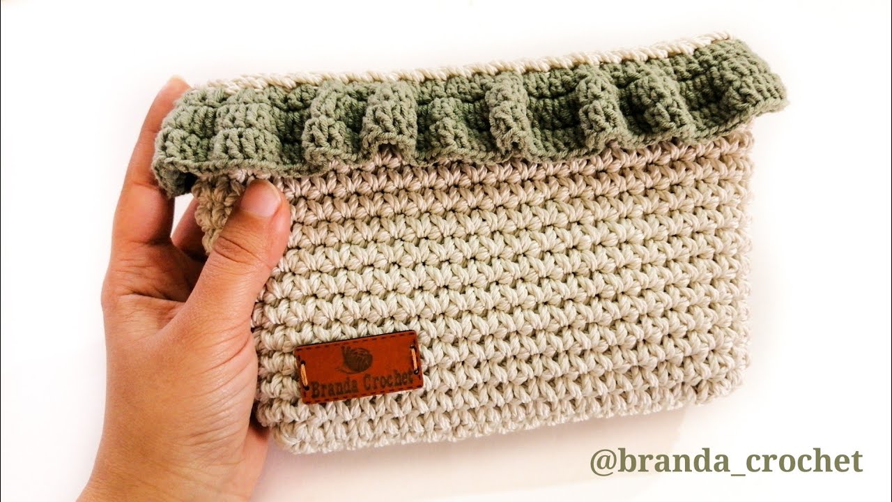 كروشيه بورتفيه بخيط المكرمية المصري (موديل 4) - Crochet pouch tutorial