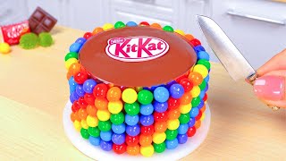 Amazing Kitkat Cake | Satisfying Miniature Kitkat Chocolate Cake Decorating | Rainbow Kitkat Cake