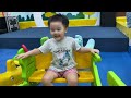 kids at indoor playground play center with toys for kids