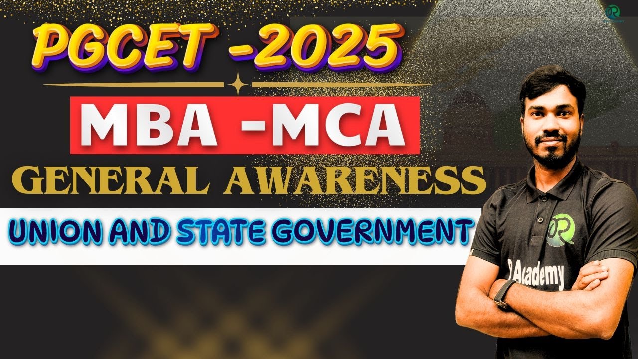 PGCET MBA-MCA 2025 | Emergency Provisions | General Awareness |#pgcet2025