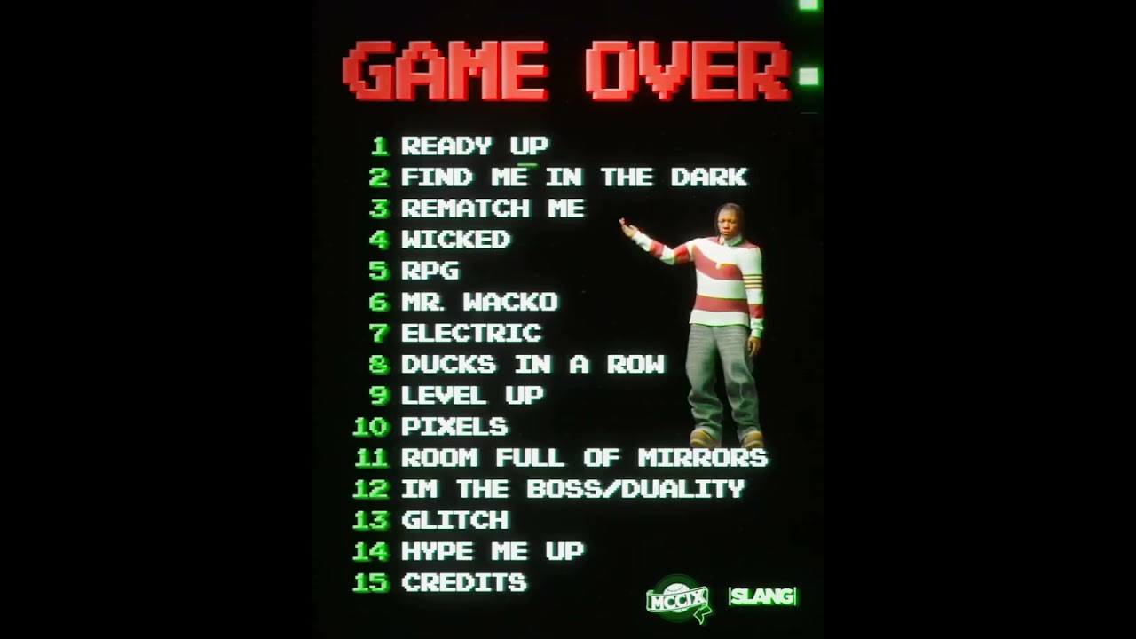 YO! Here’s the tracklist for my mixtape GAME OVER! Always levels above 😈!!!