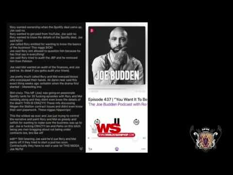 (FULL AUDIO) Joe Budden FIRES Rory Live On Air & Expresses His Grievances About The Joe Budden Pod