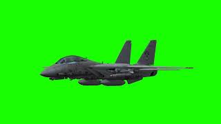 Jet Green Screen Loop Animation