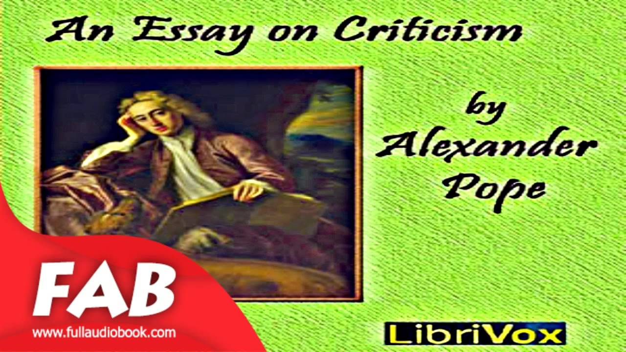 alexander pope an essay on criticism traduzione