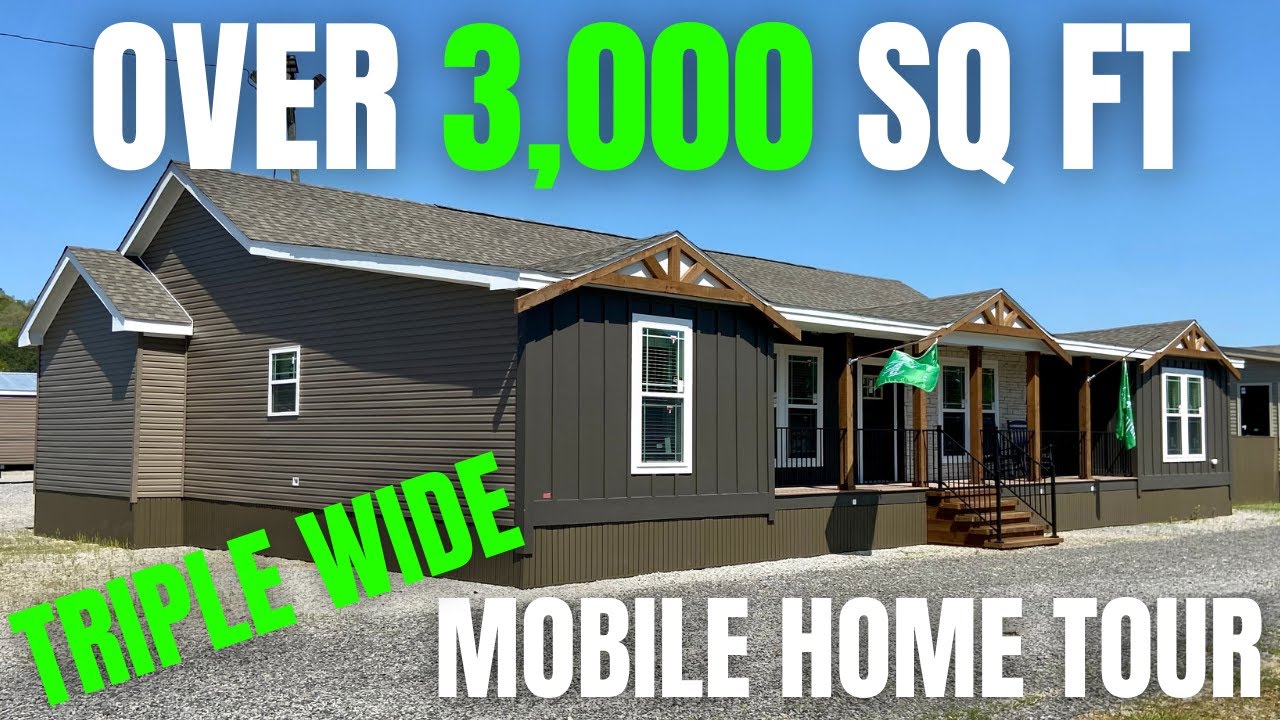 COOLEST Mobile Home I ve Ever Laid My Eyes On Massive Triple Wide Over 