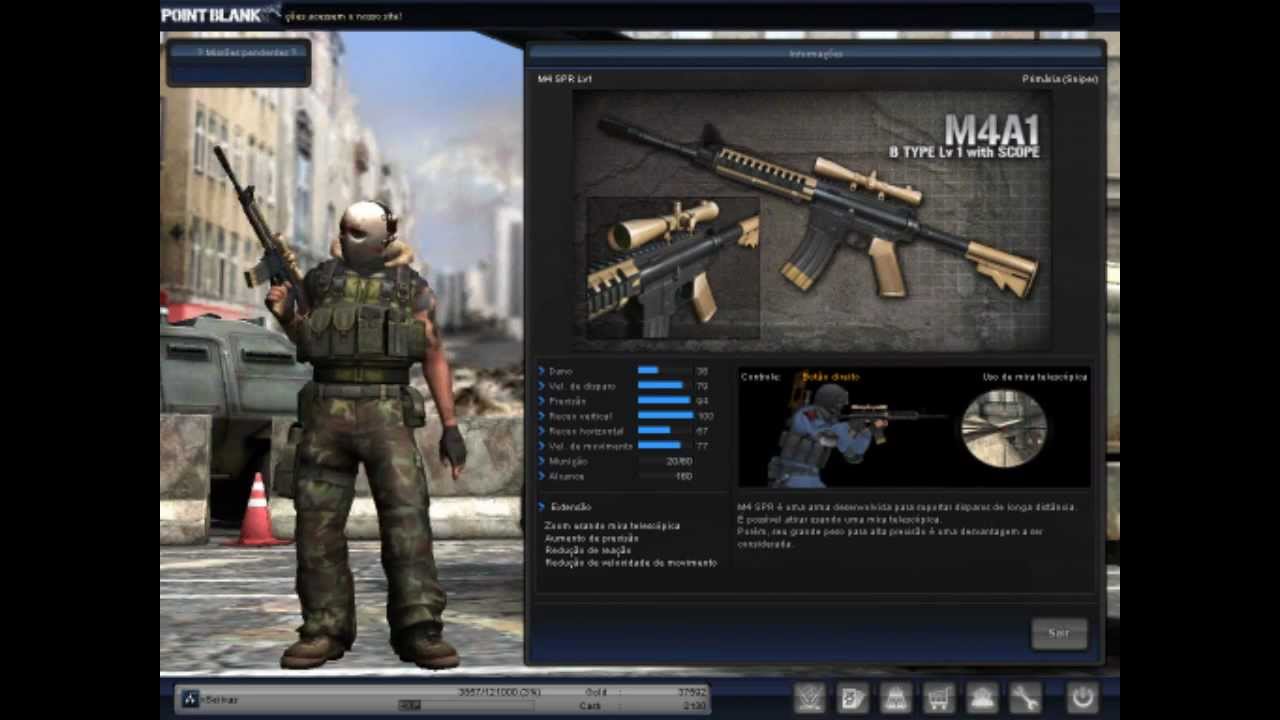 Review M4 SPR Lv1 - Point Blank - YouTube