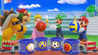 Мульт Super Mario Party Minigames Mario Vs Peach Vs Bowser Vs Bowser Jr Master Difficulty