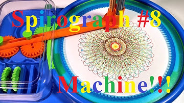 Turbo-Spirograph: 4 colours drawn simultaneously in a flash!“ #art #loopart #spirograph