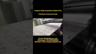 Hongsam High-temperature Disperse Ink Is Printing with 24 Kyocera Printheads #fabricprinting