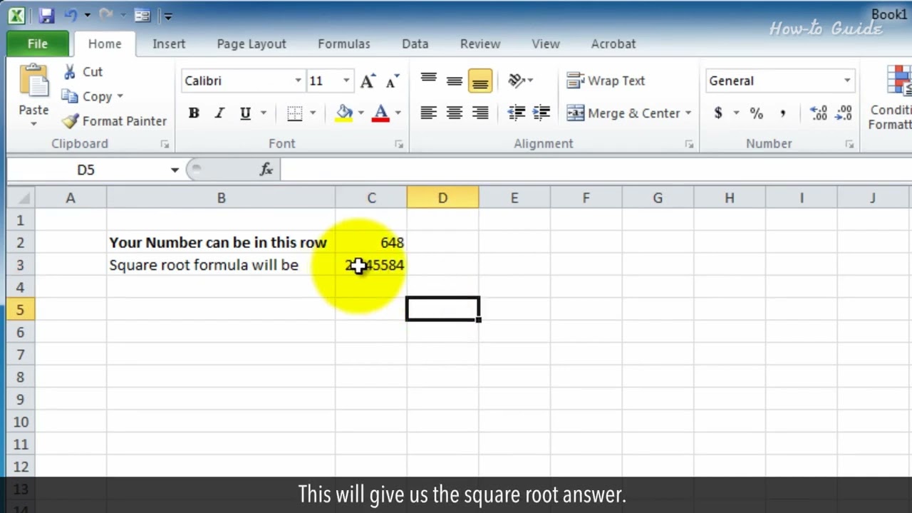 How to Calculate Square Root in Microsoft Excel - YouTube
