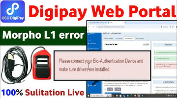 How to set Morpho L1 in Digipay Web | digipay web morpho rd | Digipay Morpho L1 error