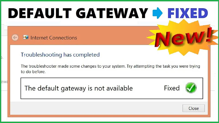 Default Gateway is not available Windows 10 / 8 / 7 | How to Fix Internet Problem