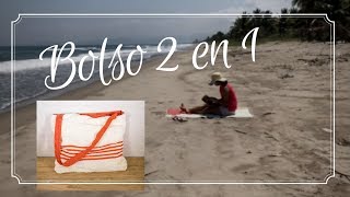 Como hacer un bolso de playa dos en uno