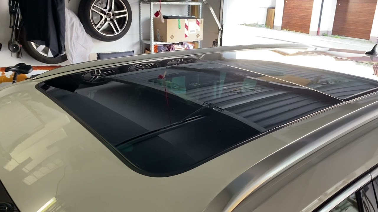 Autoschiebedach Abflüsse Testen und Sauber machen ( hier beim VW Passat ) 