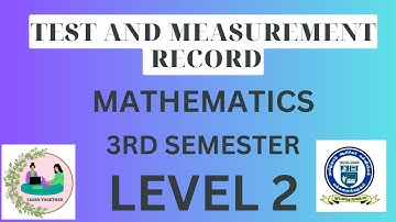 TNTEU| test and measurement record | level 2 | mathematics | 9th standard | b.ed commission 2023 |