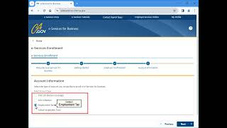 Enroll as an Employer in eServices for Business