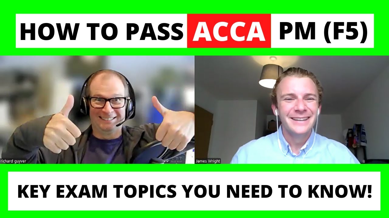 How to pass ACCA PM (F5) - Key exam topics you MUST know explained by ...