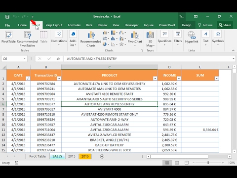 Add in the ribbon, in the Insert tab, a group using the name Power View ...