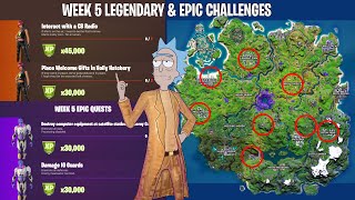 ALL WEEK 5 CHALLENGES! Full Guide for Legendary & Epic Quests. Alien Nanites?! [Fortnite Season 7]