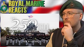 250th Marine Corps Birthday message | Royal Marine Reacts