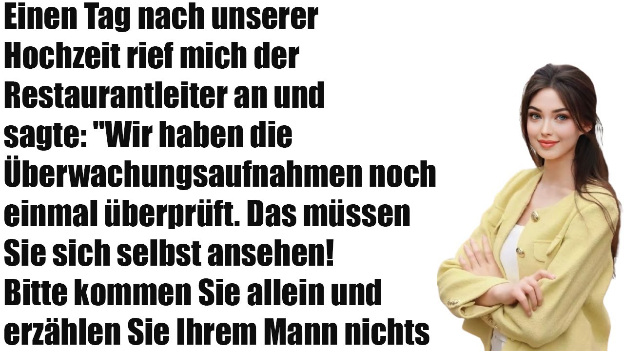 Einen Tag nach unserer Hochzeit rief mich der Restaurantmanager an und sagte: „Wir haben die ..