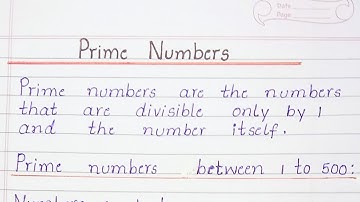 Prime Numbers || Prime Numbers: Definition, Prime Numbers between 1 to 500