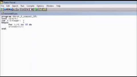 Contoh Program Perulangan For Turbo Pascal