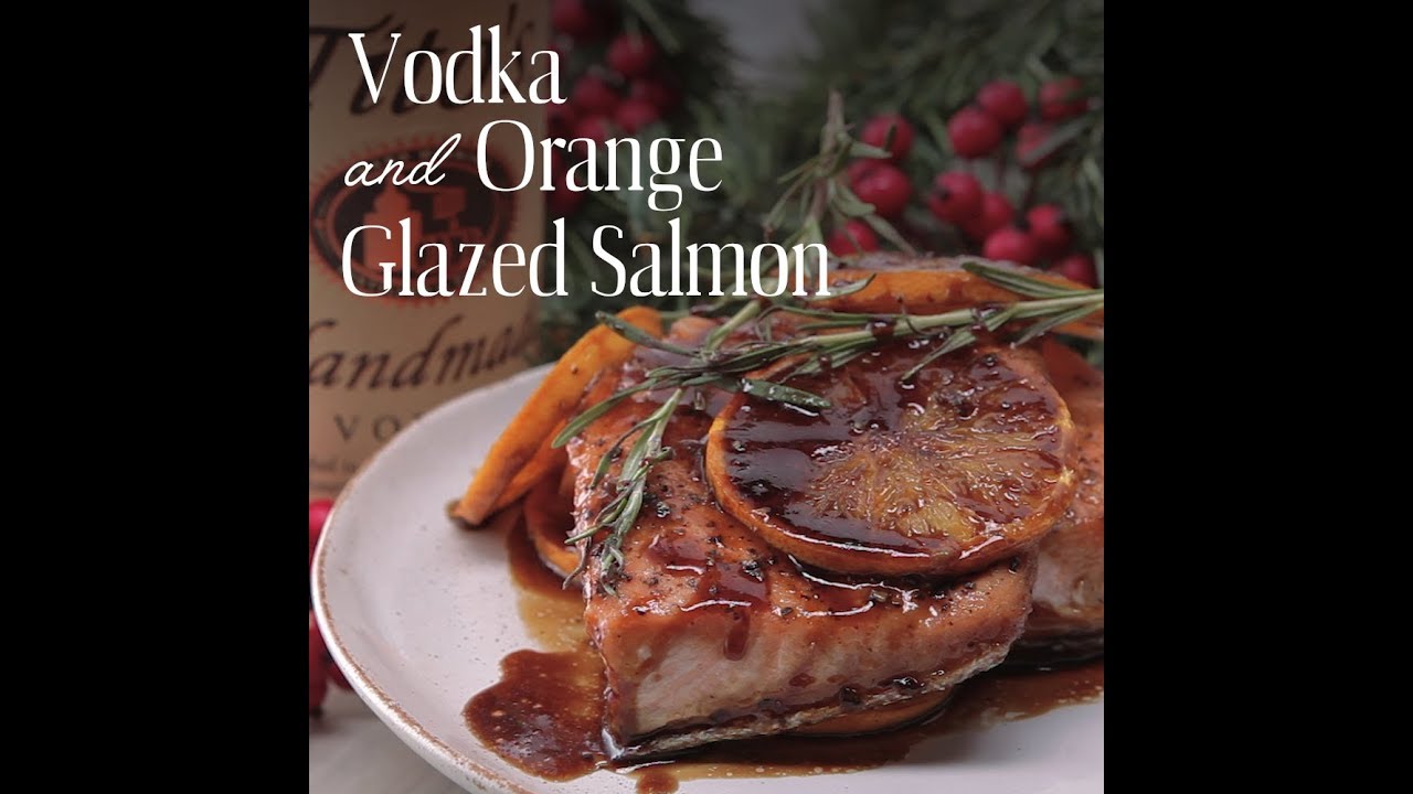 vodka and clementine glazed salmon easy healthy homemade dinner