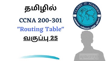 தமிழில் Free CCNA 200-301 Full Course in Tamil  Day 25 Routing Table classy IT Academy