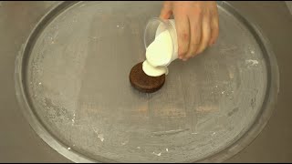 ASMR Korea Choco Pie ice cream Rolls / how to make Korea Choco Pie Ice Cream