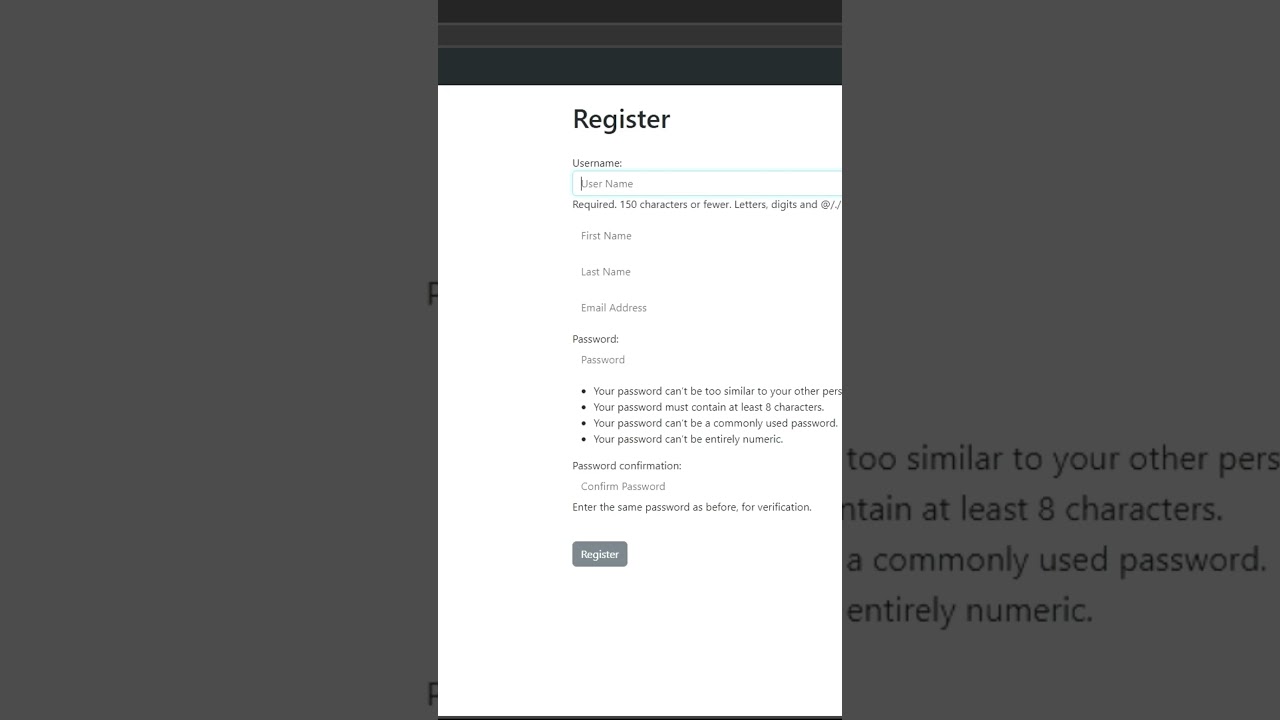 Django Real-World Project Tutorial: Build Step-by-Step | Registration | S-8-4 