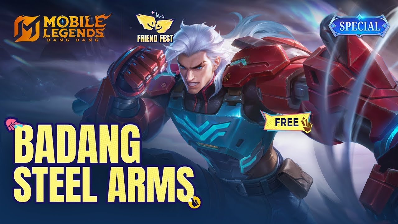 KEREN! Review Skin Special Badang "Steel Arms" GRATIS! Buset Mirip IRON MAN! | Mobile Legends