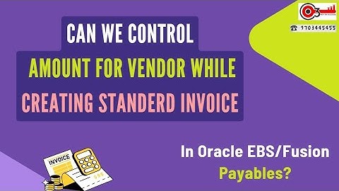Can we control Invoice Amount for vendor while creating Stand Invoice in Oracle EBS/Fusion Payables?