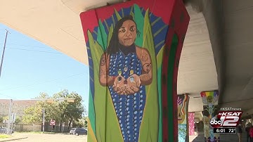 Video: Artists add finishing touches to vibrant murals ahead of unveiling ceremony