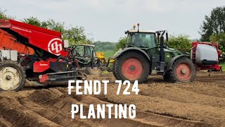 Lots of fendt .planting potato . Checking pigs