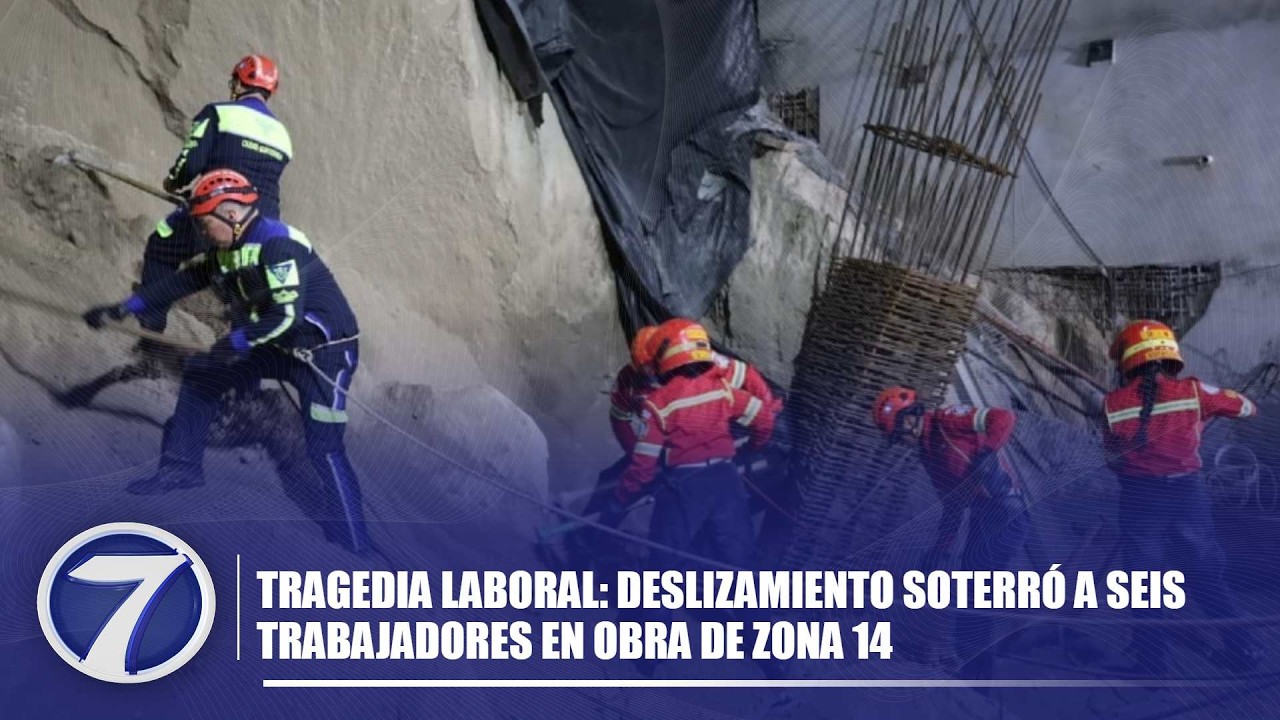 Tragedia laboral: Deslizamiento soterró a seis trabajadores en obra de zona 14
