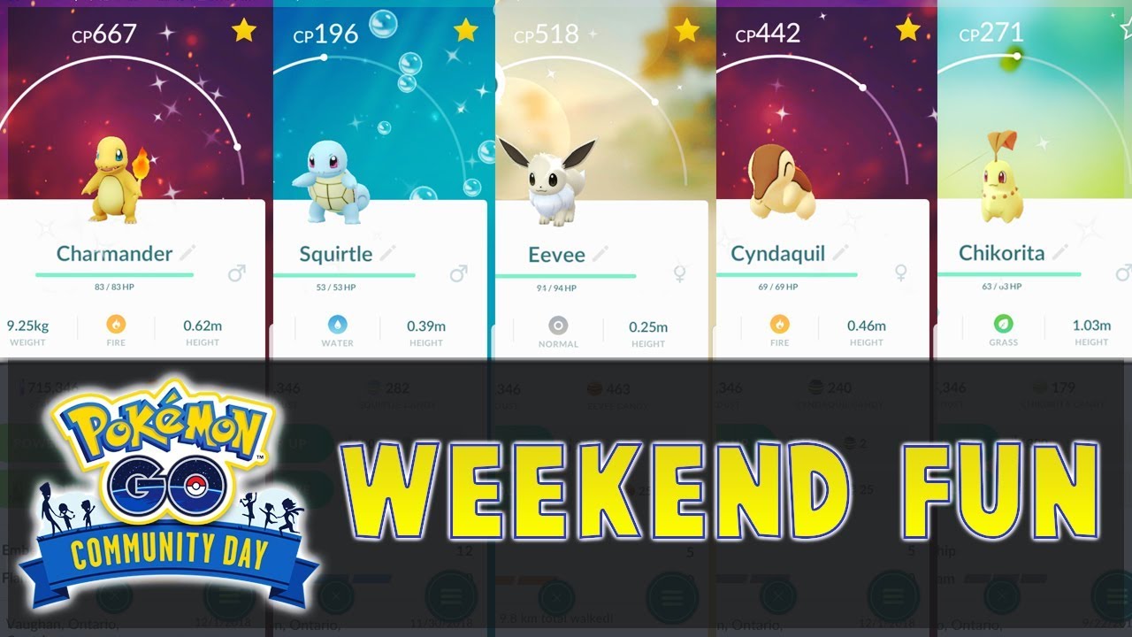 December 2018 Community Day Weekend – Shinies + Evolving
