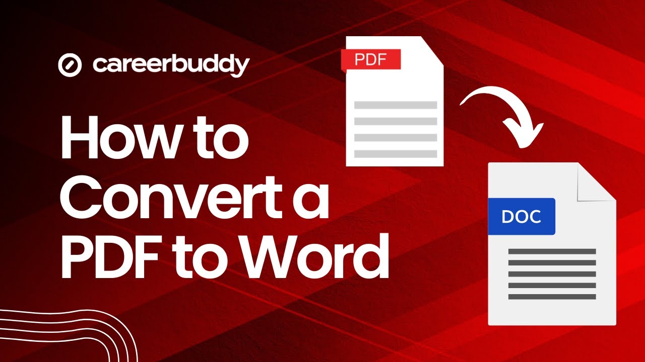CONVERT YOUR PDF TO MICROSOFT WORD DOCUMENT FOR FREE USING ANY OF THESE ...