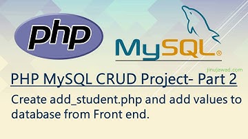 Insert data from PHP page to Mysql DB-PHP MySQL CRUD Application-Part 2