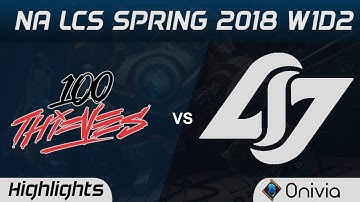 100 vs CLG Highlights NA LCS Spring 2018 W1D2 100 Thieves vs Counter Logic Gaming by Onivia
