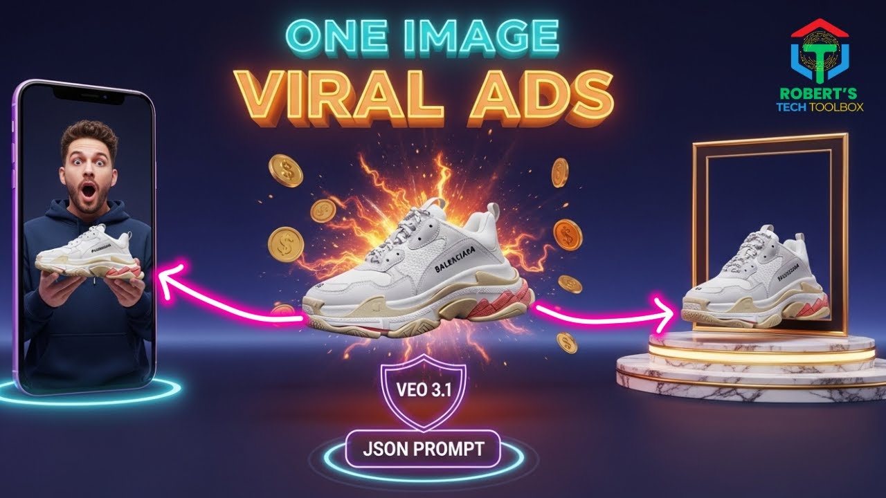 TURN Any Product Image to 60s Viral AI UGC & CGI Ads | 7 Prompts Tutorial