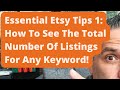 Essential etsy tips 1 how to see the total number of listings for any keyword
