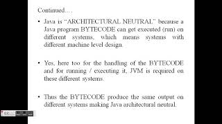 Portable and Architectural Neutral