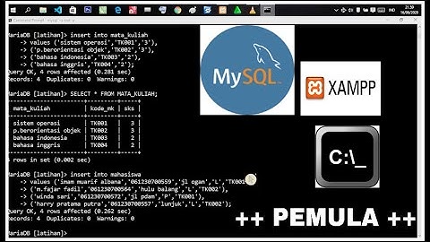 [PEMULA] Tutorial Membuat Database Mysql Dengan Xampp dan CMD “STMIK KOMPUTAMA MAJENANG”