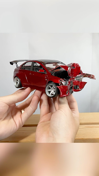 RC Mitsubishi Lancer Evo 10 vs Real Mitsubishi Lancer SAFETY Showdown