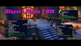 Classic TBC Retribution Paladin: Phase 1 BIS